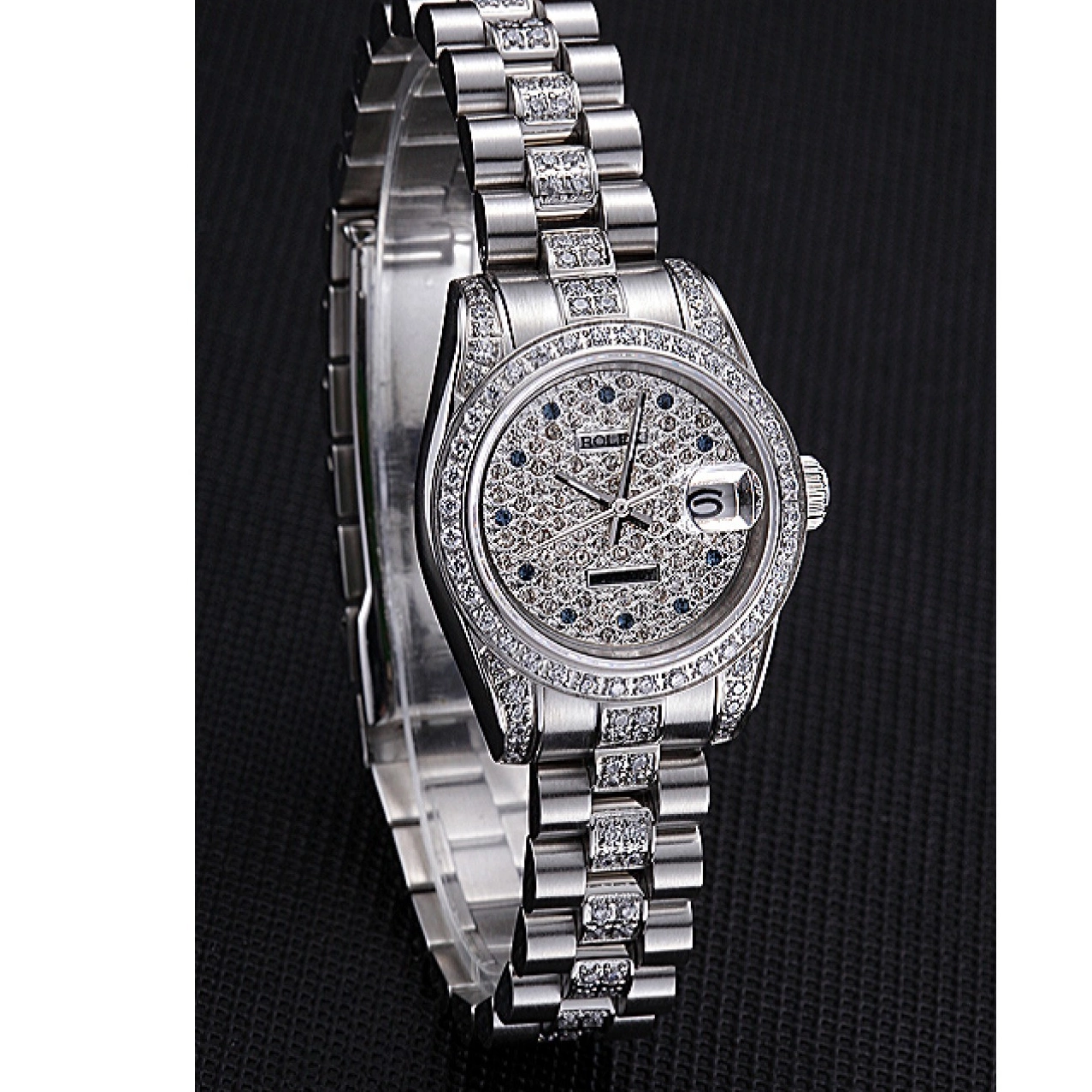 Good Copy Rolex Watches Dial Swiss 622021 Diamond Steel Stainless DateJust Rolex 0514